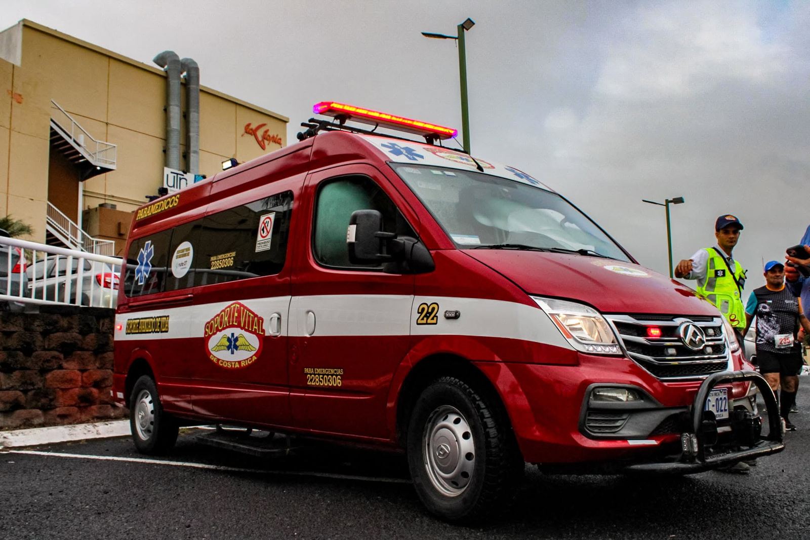 Unidad de ambulancia de Soporte Vital en un evento deportivo
